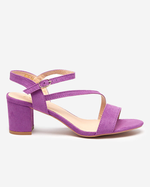 OUTLET Violetinės spalvos moteriškos basutės ant atramos Klod-Shoes