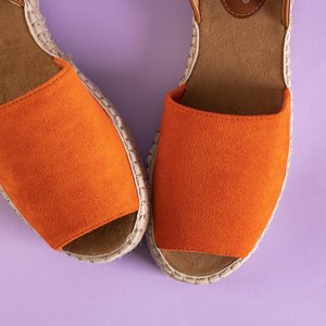 Oranžinės spalvos moteriškos basutės iš „Alvina“ - batai