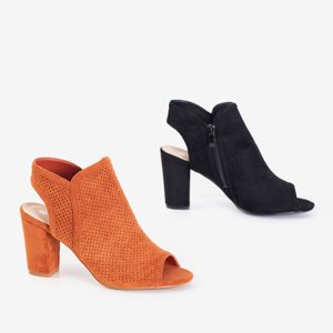 Oranžiniai ažūriniai batai su išpjovomis „Yvette“ - Avalynė
