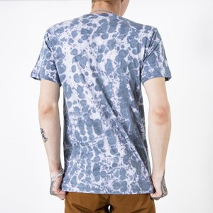 Pilki vyriški medvilniniai marškinėliai su įspaudu-Drabužiai