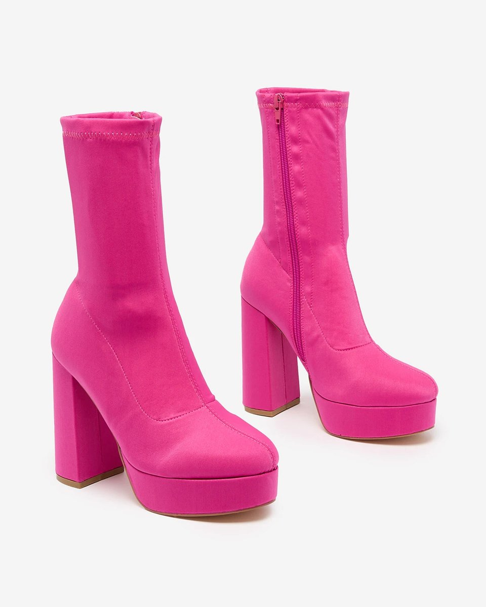 "Royalfashion Fuchsia" moteriški batai "Diva Rises Higher Heel Boots"