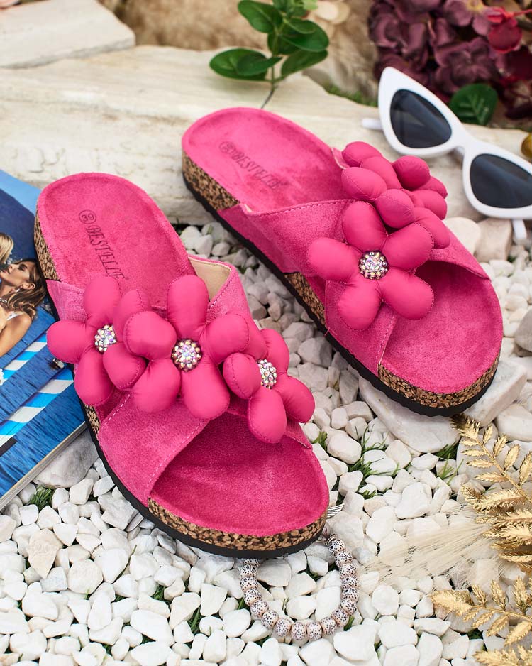 "Royalfashion" moteriškos šlepetės "Polidda Flower Strap Flip Flops"