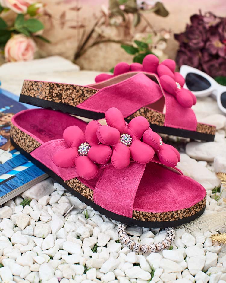 "Royalfashion" moteriškos šlepetės "Polidda Flower Strap Flip Flops"