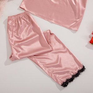 Rožinė 2 dalių moteriška pižama - Apatinis trikotažas
