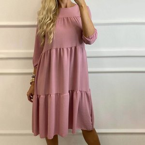 Rožinė moteriška midi suknelė - Drabužiai