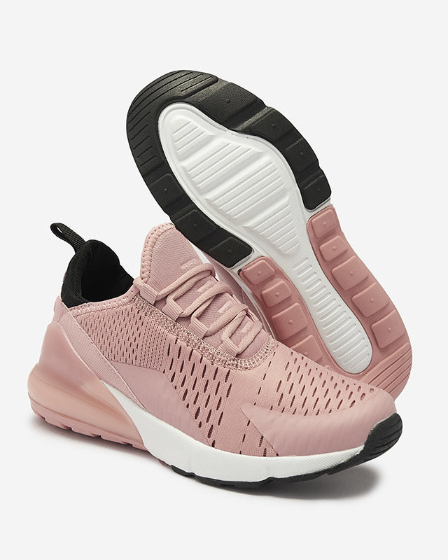 Rožiniai moteriški medžiaginiai sportiniai bateliai Tayrio- Footwear