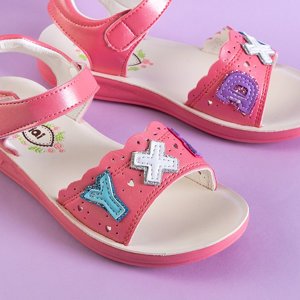 Rožiniai vaikiški „Yksa“ velcro sandalai - Batai