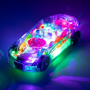 Skaidrus vaikiškas automobilis su šviesa - Žaislai