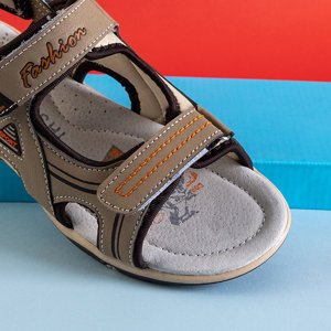 Smėlio spalvos berniukų „Monekin“ velcro sandalai - Batai