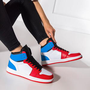 Sportiški raudonos ir mėlynos spalvos moteriški batai Kamal - Avalynė