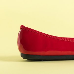 Suzzi moteriškos raudonai lakuotos balerinos - batai