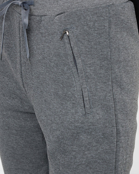 Šviesiai pilkos moteriškos sportinės kelnės su izoliacija - Drabužiai