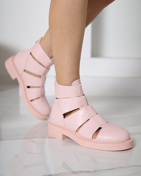 Šviesiai rožinės spalvos moteriški batai su išpjovomis iš Berofeli - Avalynė