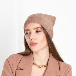 Šviesiai ruda moteriška kailinė skrybėlė - Kepurės