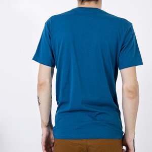 Tamsiai mėlynos spalvos marškinėliai iš medvilnės - Apranga