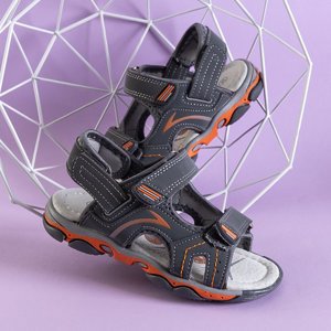 Tamsiai pilki berniukų „Abbu Velcro“ sandalai - Avalynė