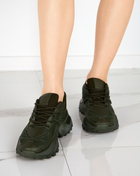 Tamsiai žali moteriški sportiniai bateliai sportbačiai Melitro - Avalynė