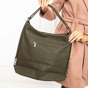 Tamsiai žalias moteriškas krepšys pirkėjui iš matinės ekologiškos odos - Priedai