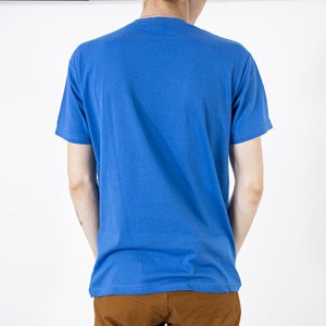 Turkio spalvos medvilniniai marškinėliai su įspaudu-Drabužiai