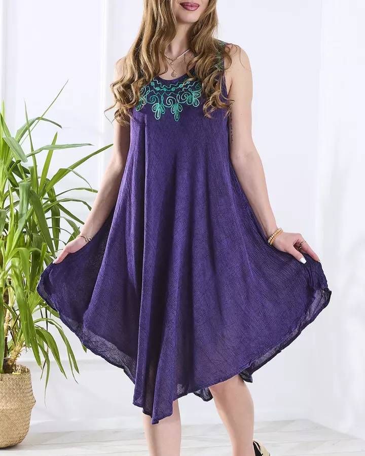 Violetinė moteriška suknelės tipo lovatiesė - Apranga