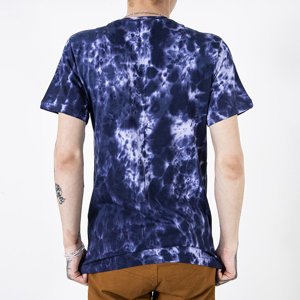 Violetiniai medvilniniai vyriški marškinėliai su įspaudu-Drabužiai