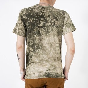 Žali medvilniniai vyriški marškinėliai su užrašu-Drabužiai