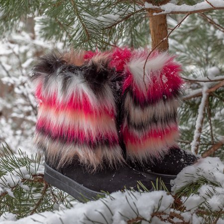 Черные женские зимние сапоги на меху Marell - Обувь