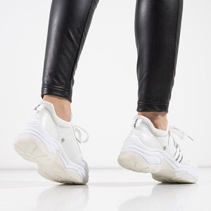 Белые женские кроссовки на массивной подошве Frewana - Обувь