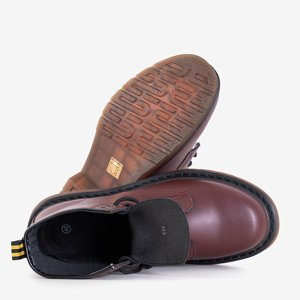 Бордовые мужские ботинки на шнуровке Максим - Обувь