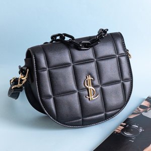 Черная женская стеганая сумочка