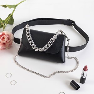 Черная женская сумочка с цепочкой