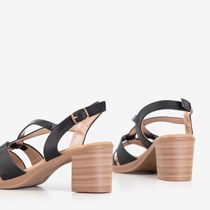 Черные женские босоножки на каблуке Weronics - Обувь
