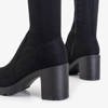 Черные женские ботфорты на каблуках Tomira - Обувь
