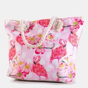 Пляжная женская сумка с фламинго
