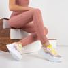 Розово-серые женские спортивные кроссовки Dimidra - Обувь