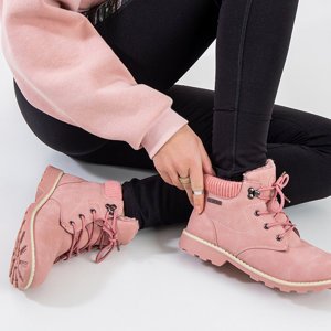 Розовые женские утепленные сапоги от Frodon - Обувь