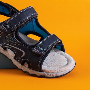 Синие детские сандалии на липучках Ararat