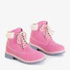 Темно-розовые женские утепленные ботинки Gafin - Обувь