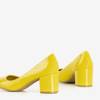 Желтые женские патентованные туфли на стойке Софронии - Обувь