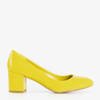 Желтые женские патентованные туфли на стойке Софронии - Обувь