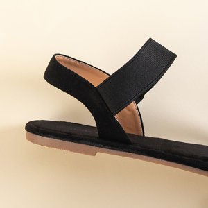 Женские черные сандалии из эко-замши от Wiskonsin - Обувь