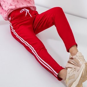 Женские красные спортивные штаны - Одежда